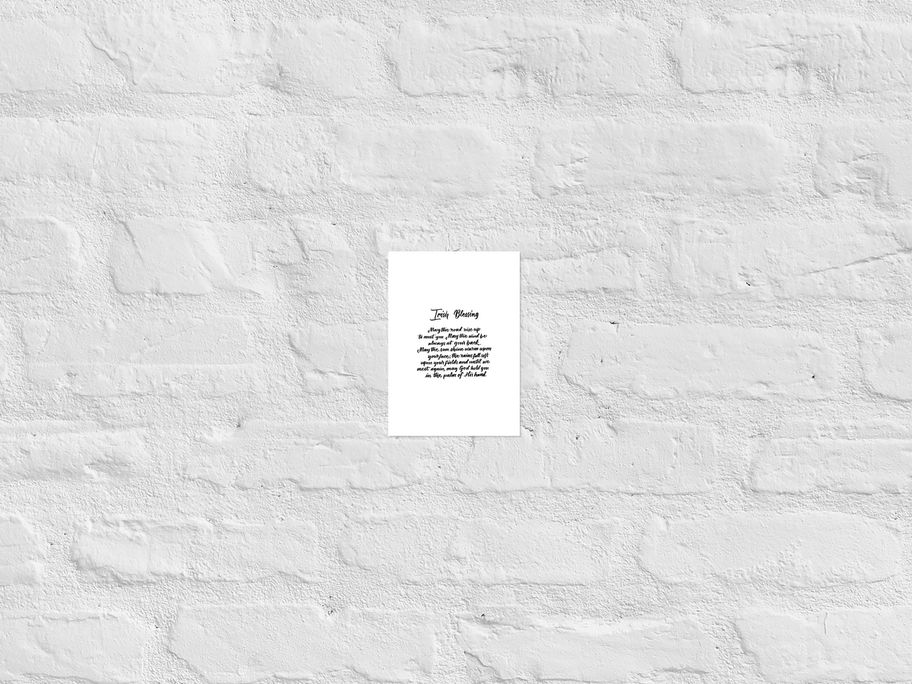 Calligraphy art print of the "irish blessing" by darold pinnock (dpcreates)