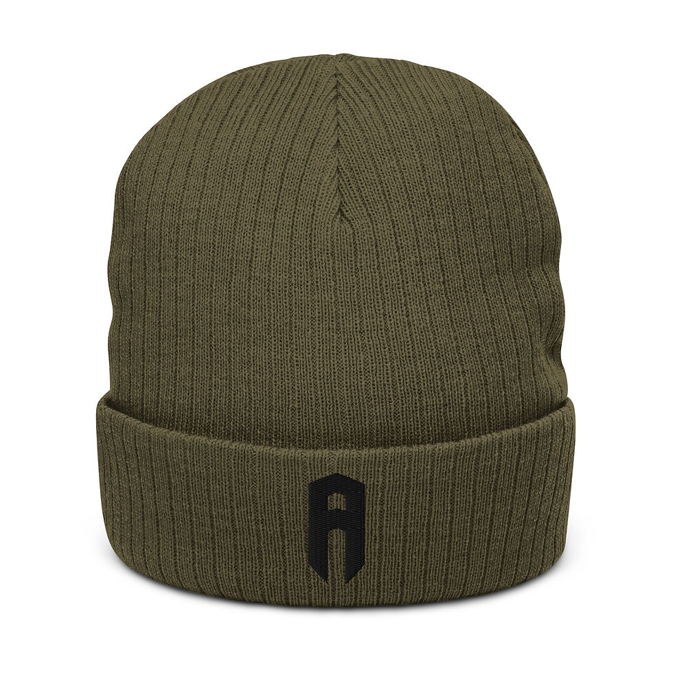 Arcworth Ribbed Knit Beanie (Olive)