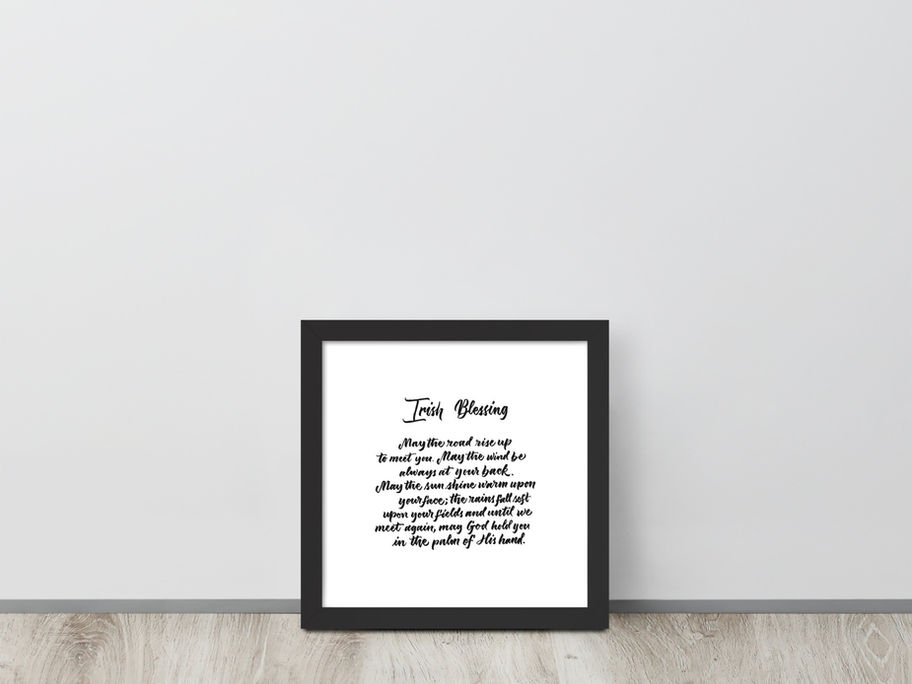 Calligraphy art print by darold pinnock (dpcreates) of the "Irish Blessing."