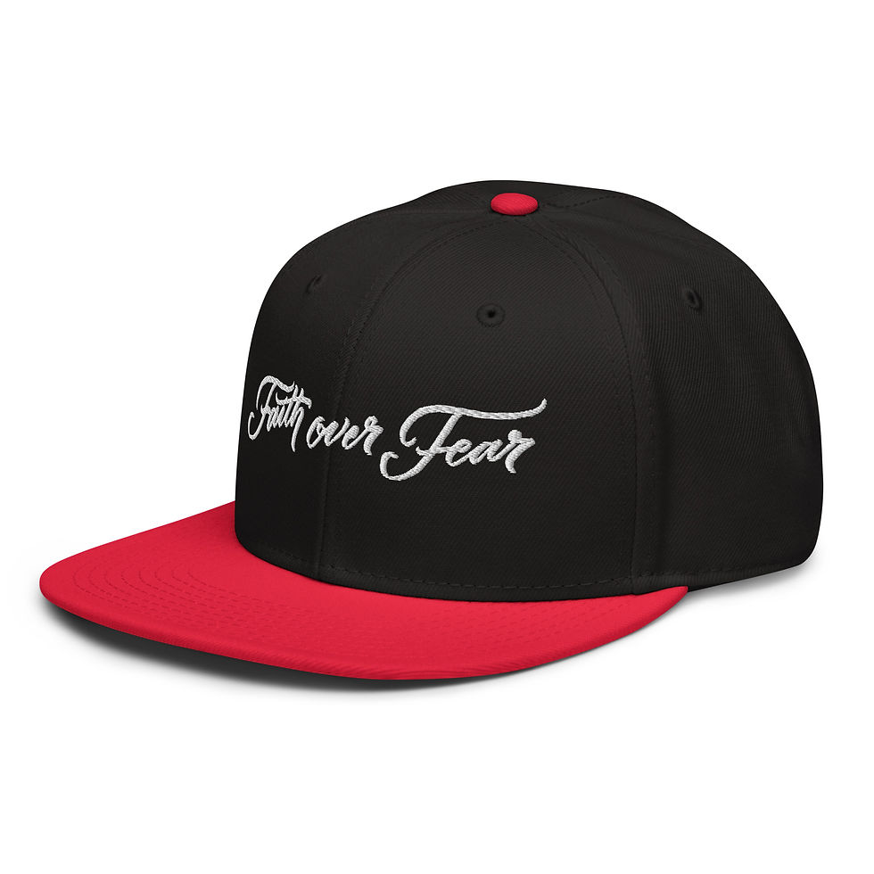 Thumbnail: Faith Over Fear Calligraphy Snapback Hat