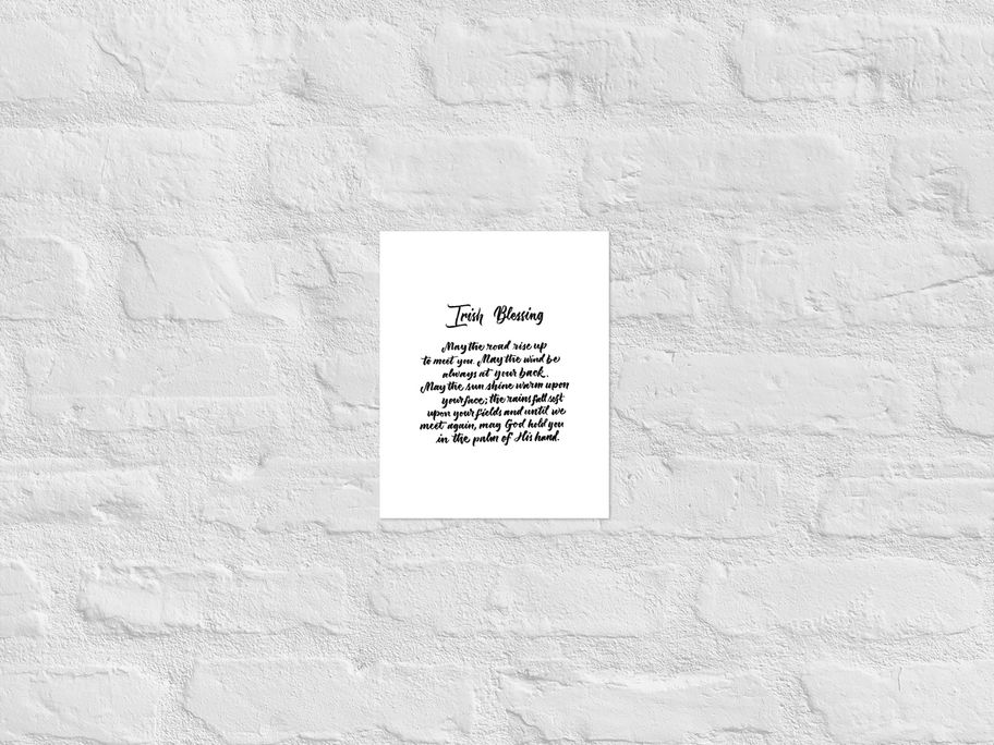 Calligraphy art print of the "irish blessing" by darold pinnock (dpcreates)