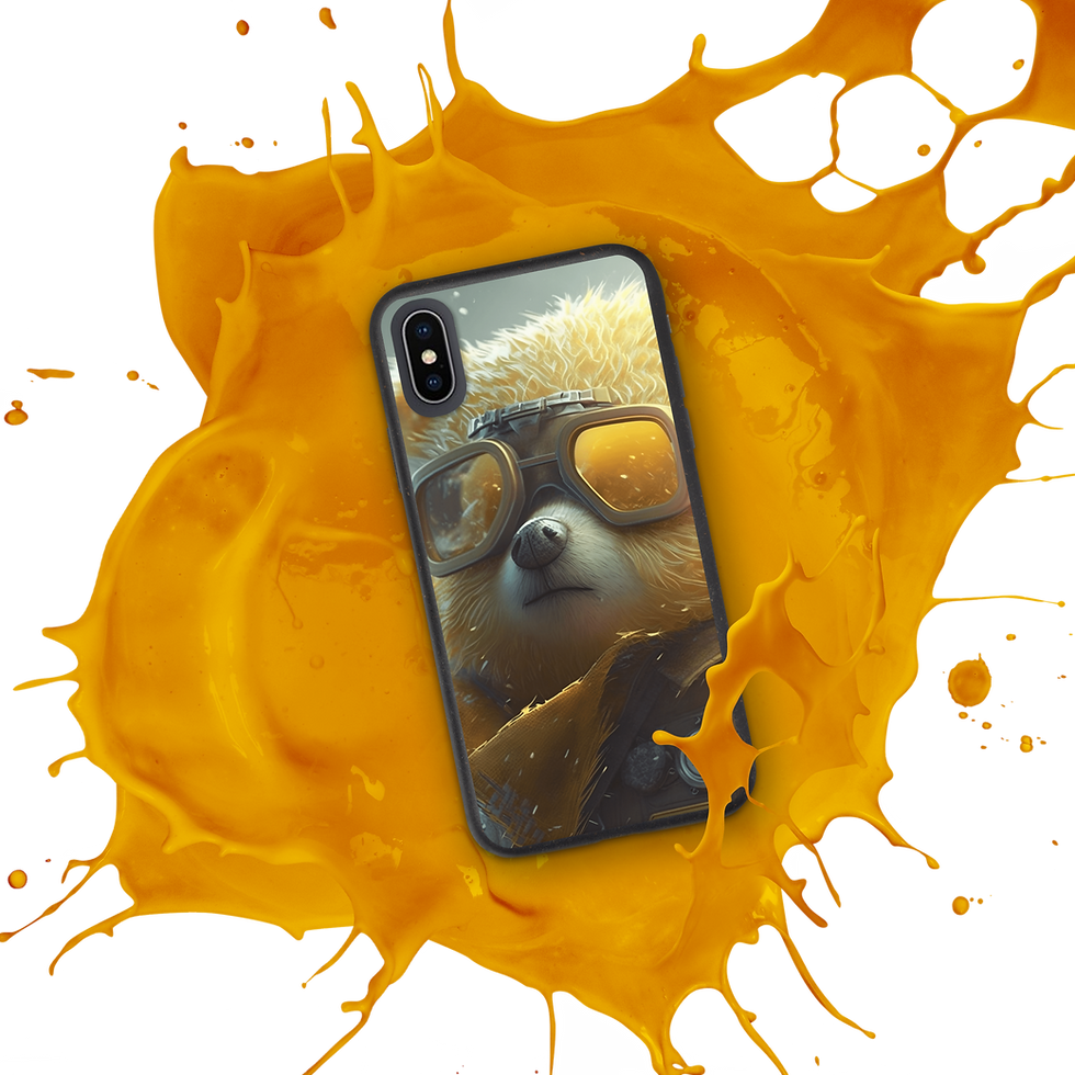 Thumbnail: FlyTeddie Speckled iPhone® Case (Yellow Teddy)