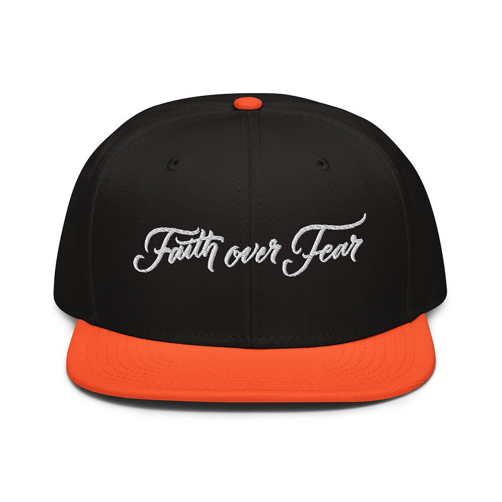 Thumbnail: Faith Over Fear Calligraphy Snapback Hat