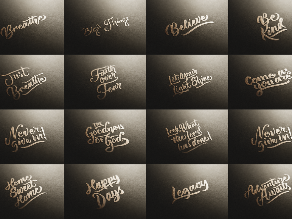 A digital Calligraphy vector art bundle by darold pinnock (dpcreates). 