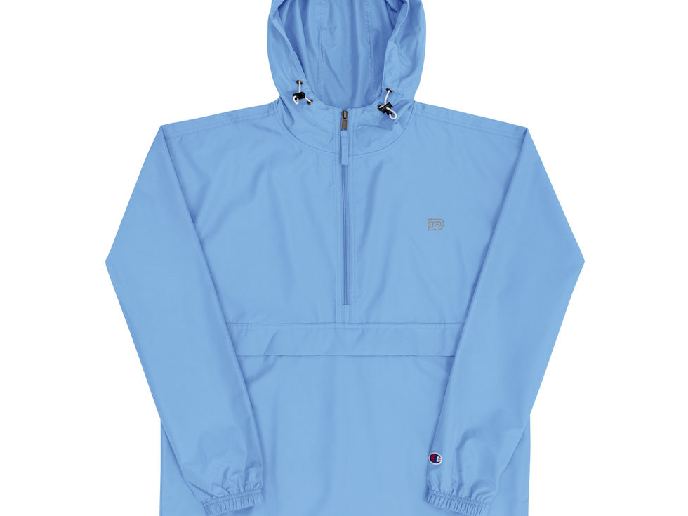 Light blue DPC hooded windbreaker