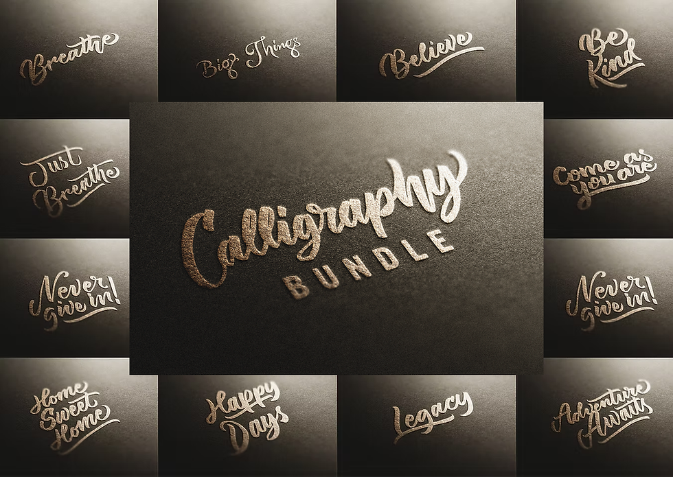 A digital Calligraphy vector art bundle by darold pinnock (dpcreates). 