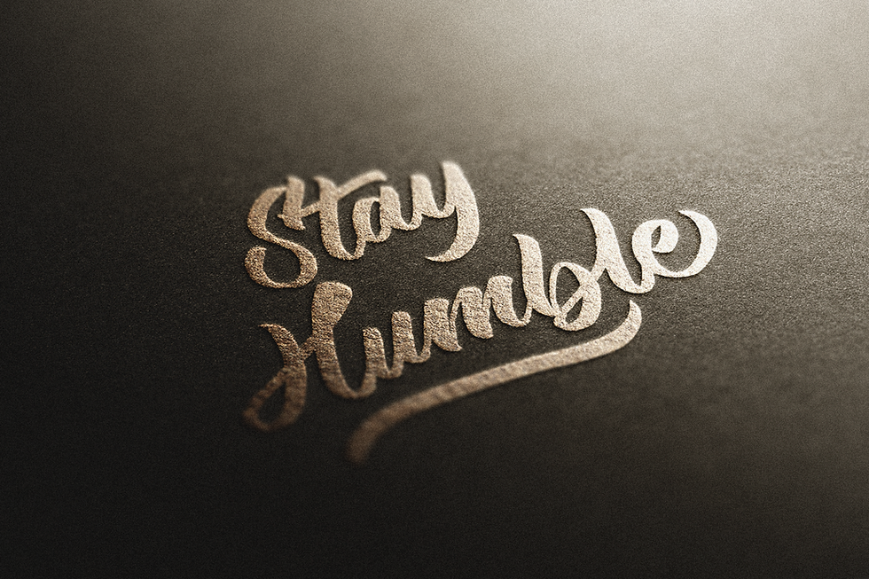 Stylish calligraphy of the phrase "stay humble," featuring a flowing script. by Darold Pinnock (dpcreates)