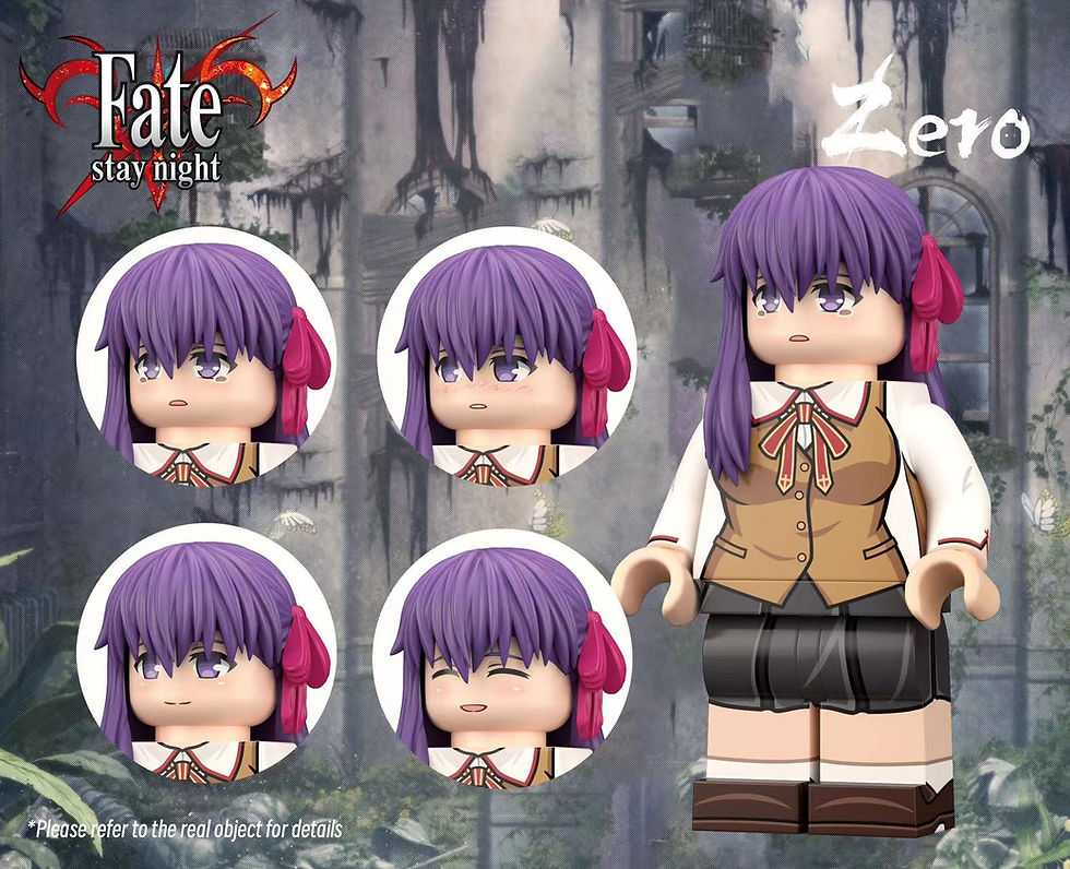 Zero Brick Fate Stay Night set, 3 minifigures with special