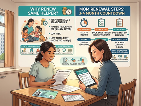 Your Helper's Contract Is Ending: Renewal, Costs & What to Do in Singapore (2026)
