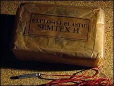 Semtex Plastik Patlayıcı (Explosive Plastic SEMTEX-H) ve bir elektrikli fünye