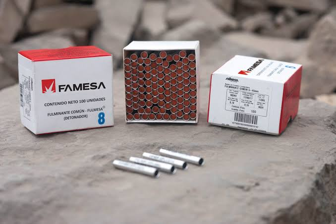 Famesa; adi fünye (Kaynak: https://www.famesaexplosivos.com/en/producto/plain-detonator/)