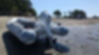 Zodiac Inflatable boat wheels, Massachusetts, USA.