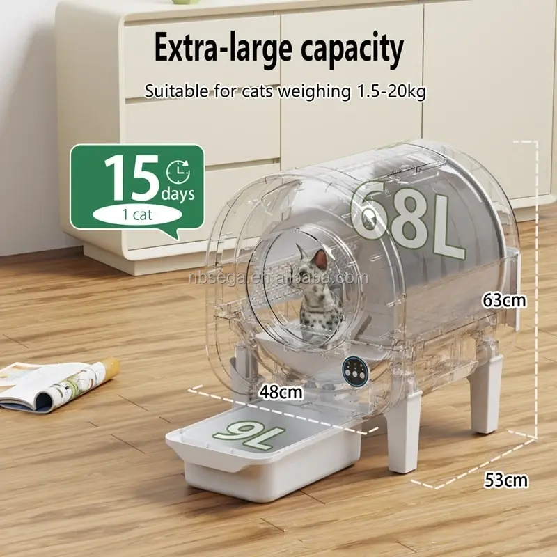 Thumbnail: Smart Self‑Cleaning Litter Box – Odor Control, App Remote, Large Capacity