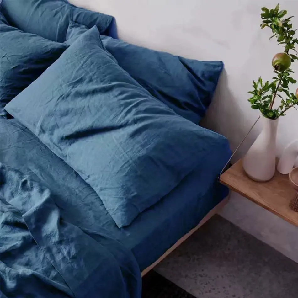 Миниатюра: 100% Linen Bed Duvet Cover Stone Washed French Linen
