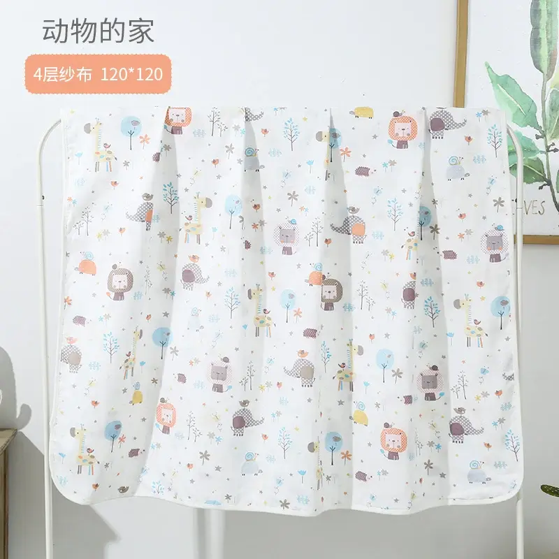 Thumbnail: Baby Muslin Cotton Blanket – Soft Spring Summer Wrap for Kids