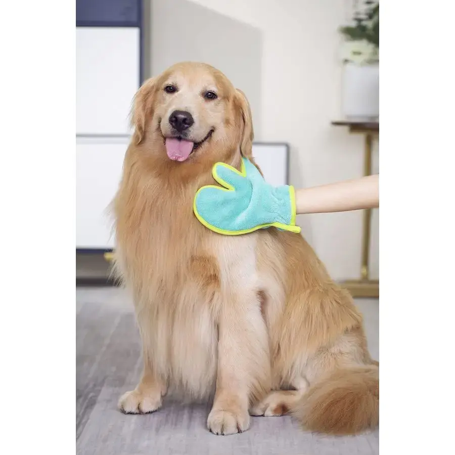 Миниатюра: Super Soft Fast‑Drying Dog Towel Set – Microfiber Bath Robe & Drying Gloves