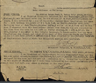 Pte. Jackson death - witness report