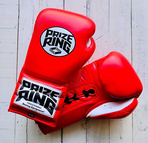 Professional SS boxing gloves Red/Silver