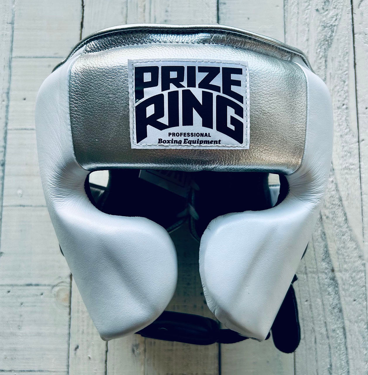 PRIZE RING "Pro-training" Head guard White/silver M,L