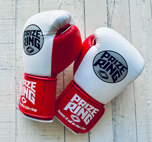 PRIZE RING ボクシンググローブ 12 oz レッド&ホワイト PRIZE RING ボクシンググローブ 12 oz レッド&ホワイト Amazon