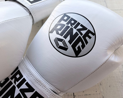 Professional SS boxing gloves All White 14oz/16oz | prizeringsports