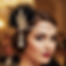 black and gold flapper headpiece showgirl 1920s
