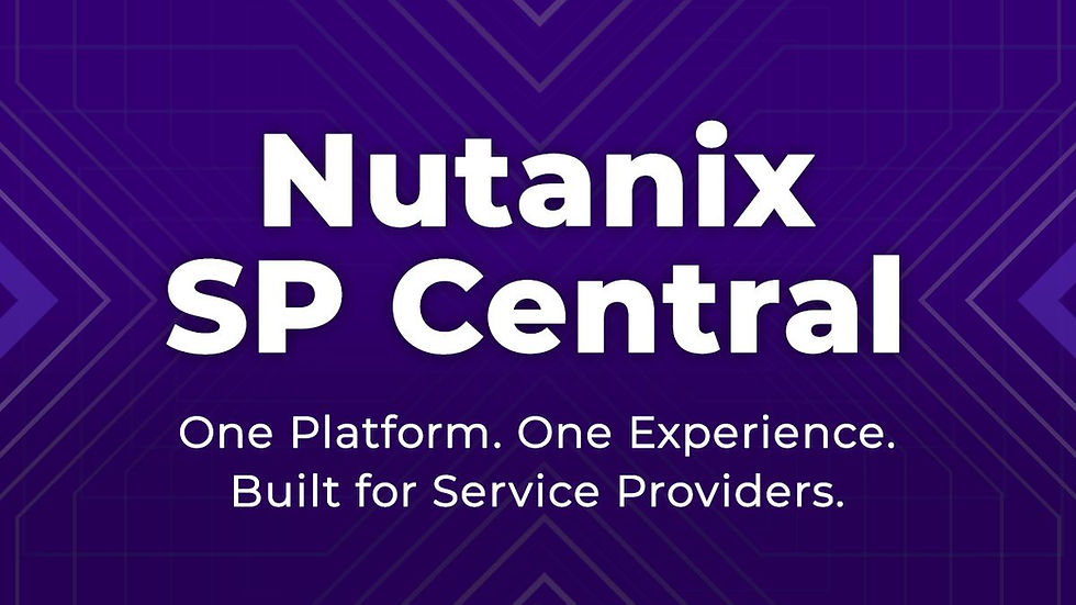Nutanix Service Provider Central (Cloud services Next Generation)