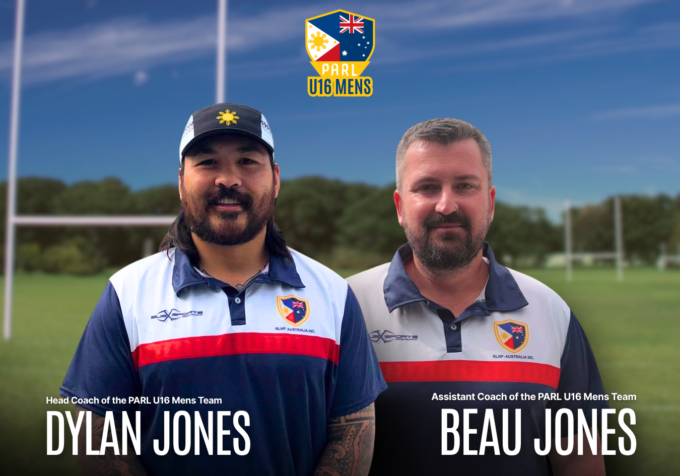 Dylan Jones and Beau Jones on Ruby League Field - Philippines Australia Rugby League