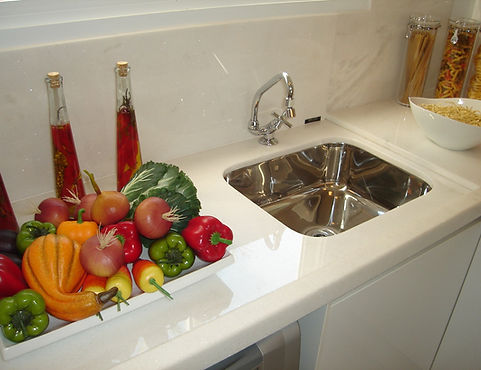 cozinha em silestone branco