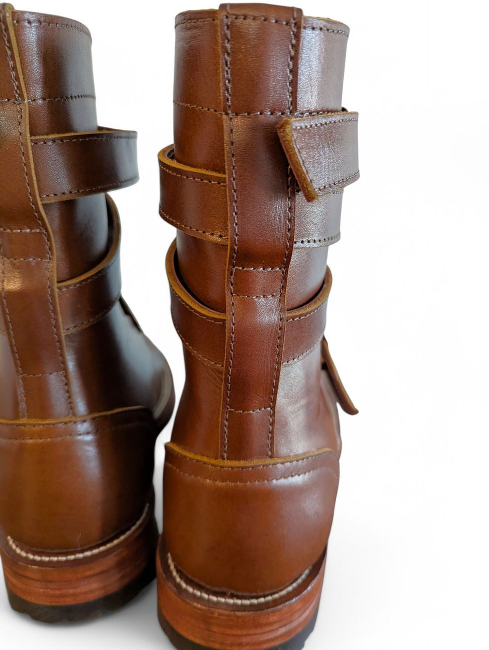 Thumbnail: Tobacco Leather TANKER Boots. THOMPSON