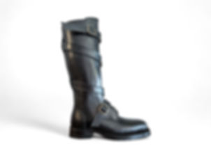 THOMPSON Black Leather TANKER Tall Boots