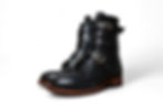 Thumbnail: Black Leather TANKER Boots. THOMPSON