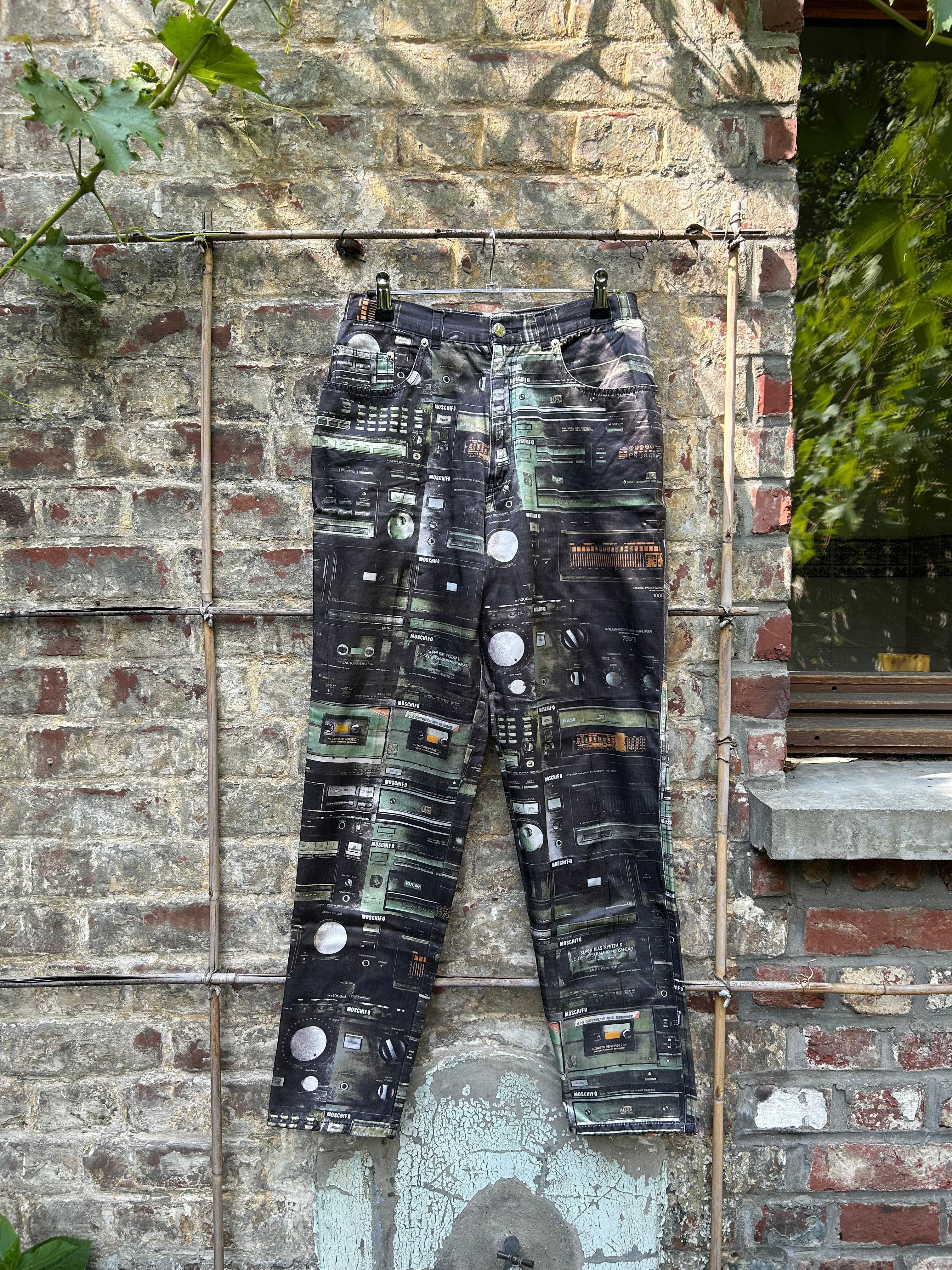 Moschino driver printed trousers