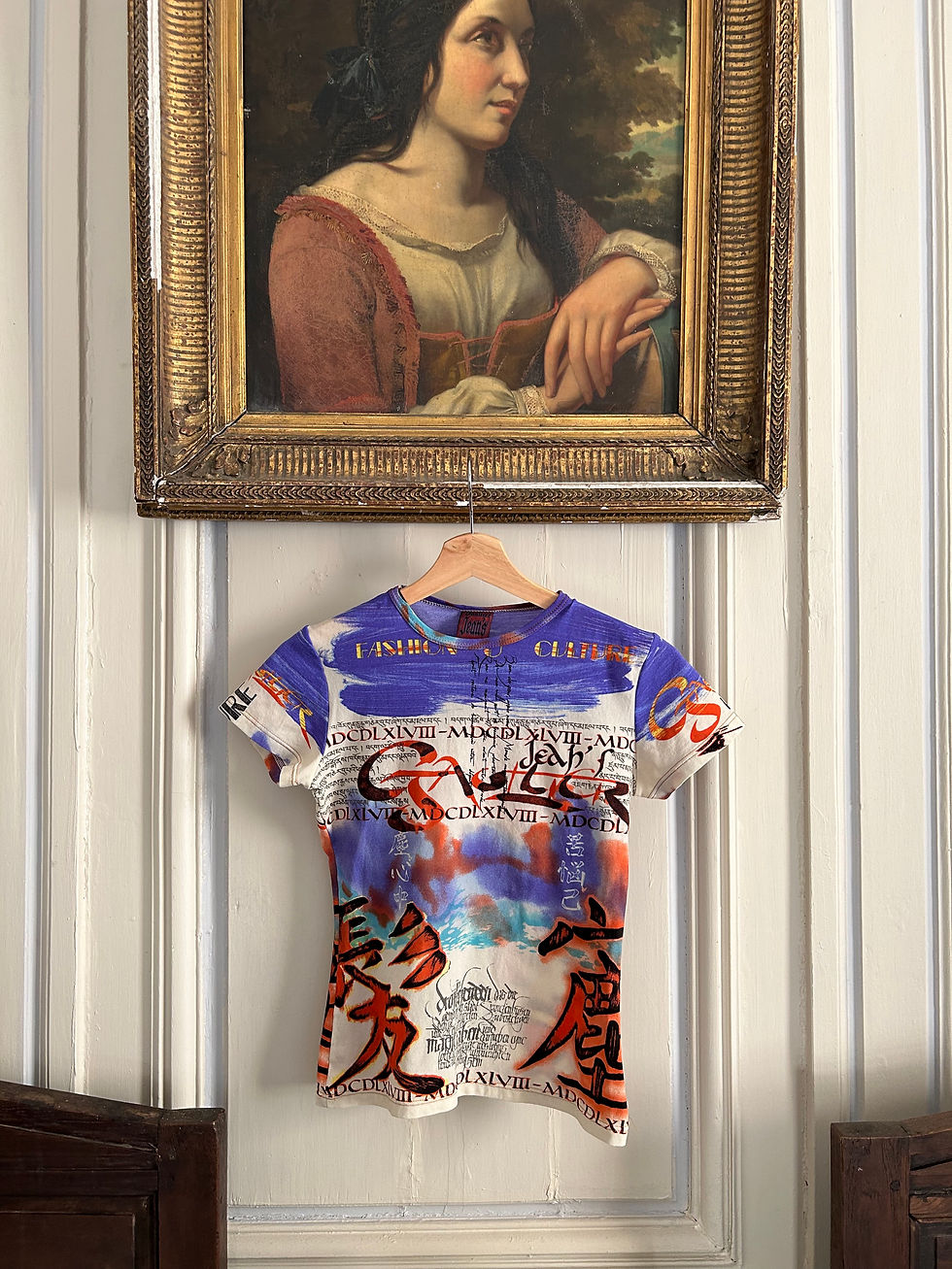 Jean Paul Gaultier アートプリント メッシュTシャツ Jean Paul Gaultier