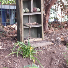 Churchyard wildlife and Bug Hotel construction in progress