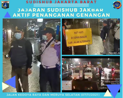 JAJARAN SUDINHUB JAKBAR AKTIF DALAM PENANGANAN GENANGAN.
