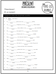 Miniature : Étude des verbes 4e année