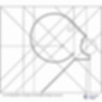 Diptych presenting the 1925 L'Intransigeant poster by A.M.Cassandre and its geometric analysis. analytical diagram revealing the underlying geometric construction with circles, squares, triangles and directional vectors superimposed on the original design. Demonstration of Cassandre's architectural method applied to modern poster art.