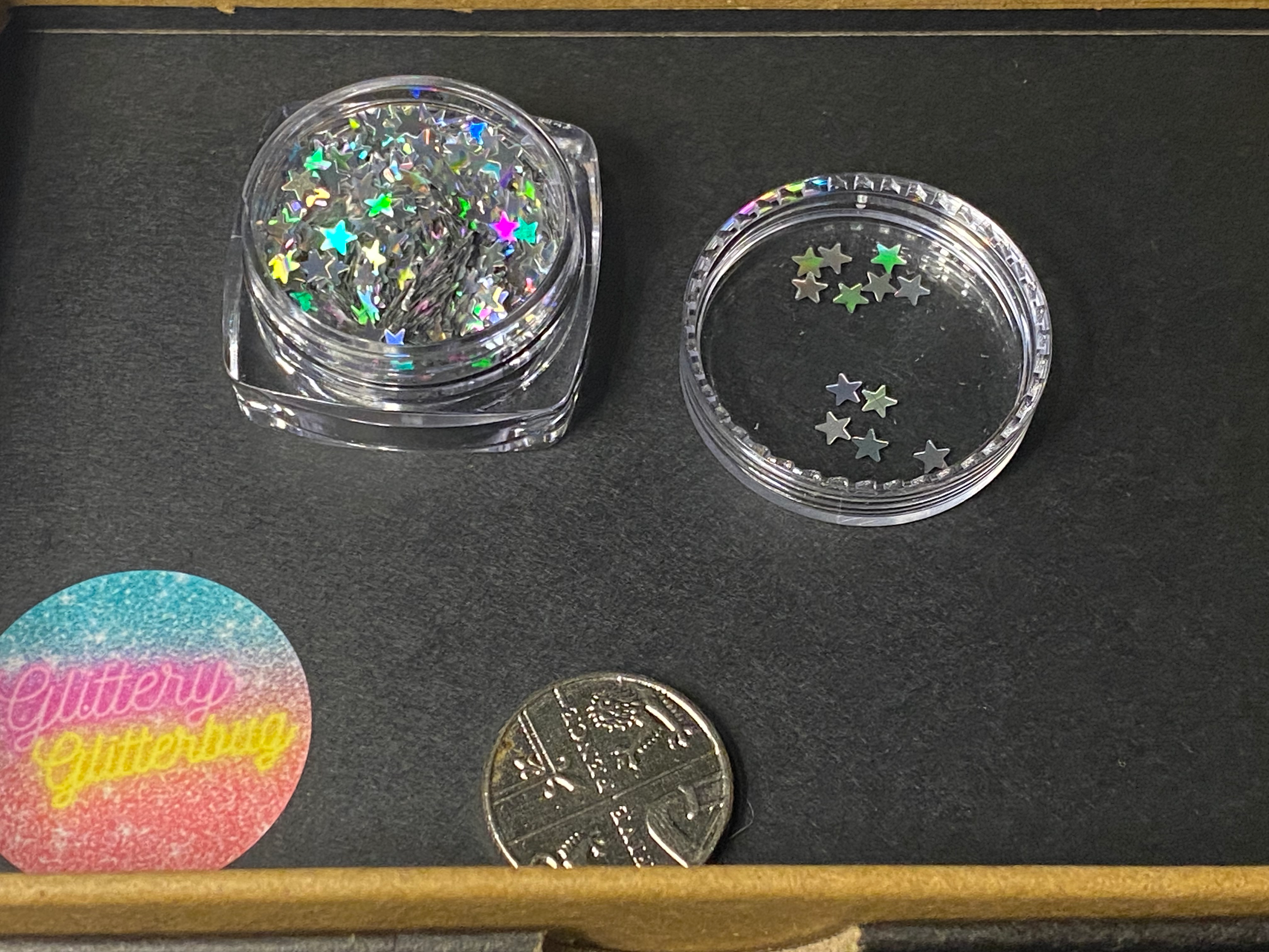 Silver Coloured Mini Stars