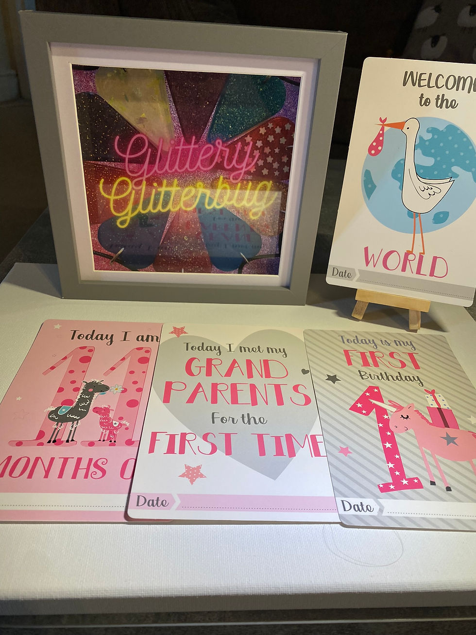 Thumbnail: Pink Milestone Cards