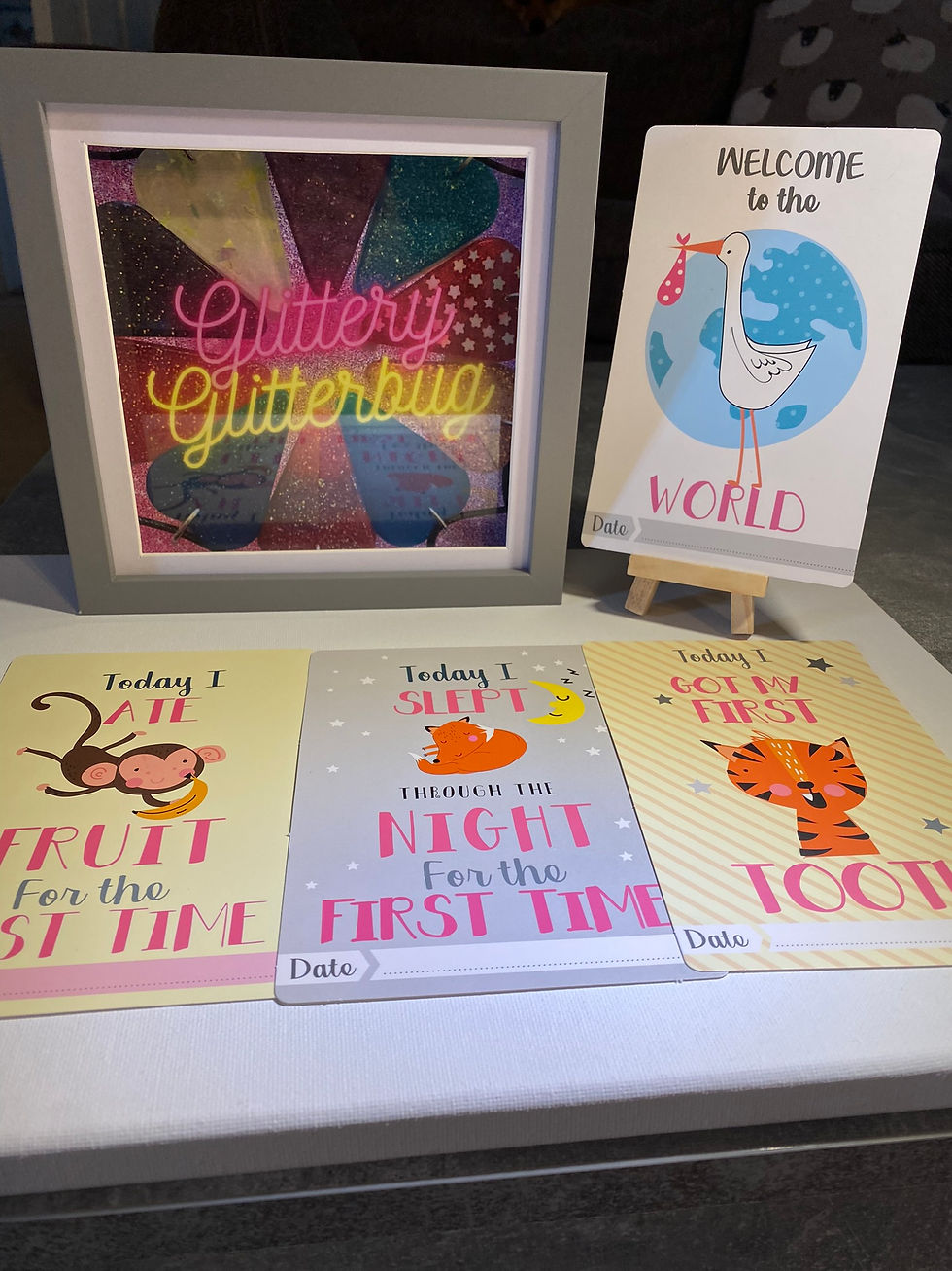 Thumbnail: Pink Milestone Cards