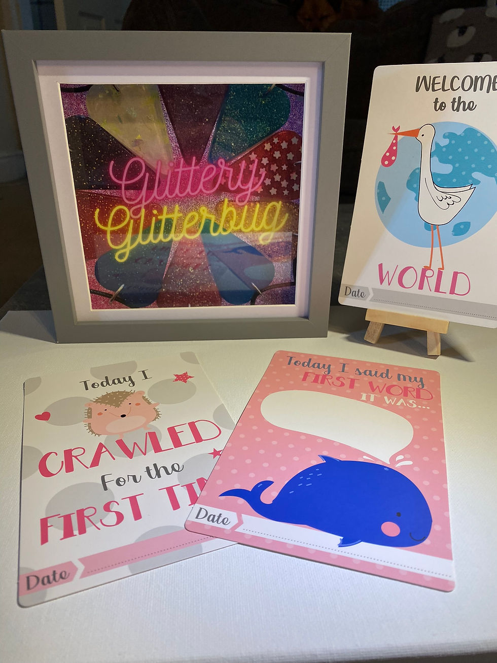 Thumbnail: Pink Milestone Cards