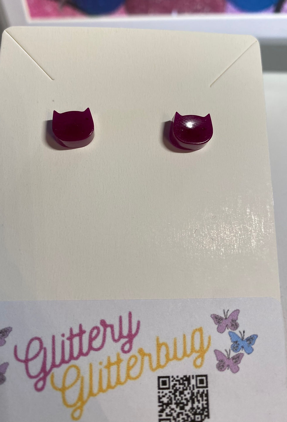 Thumbnail: Mini Cat Shaped Stud Earrings