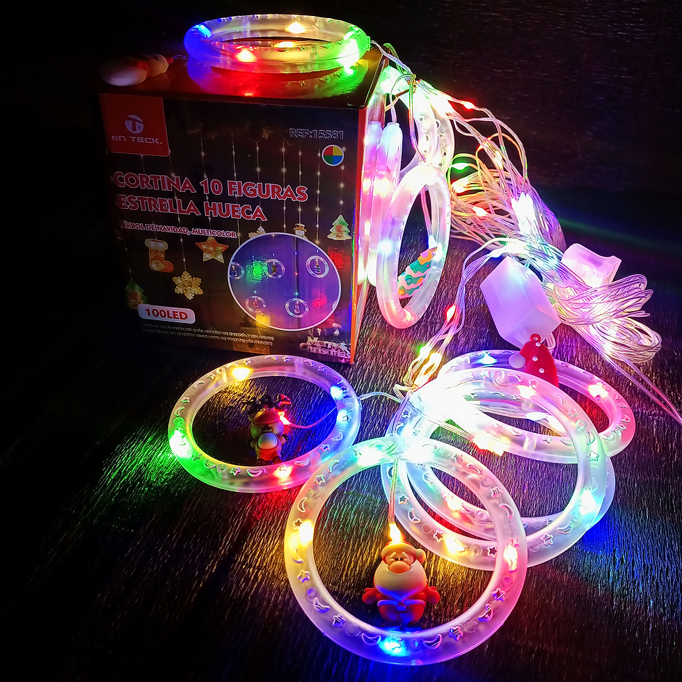 Miniatura: Cortina de aros navideños