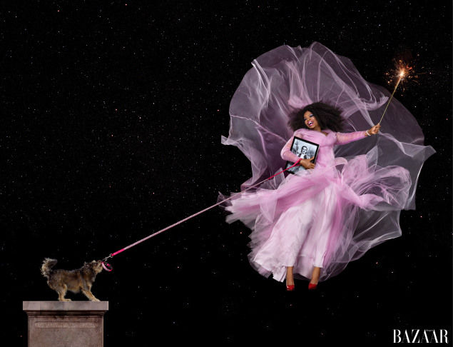 Ophrah Winfrey dans le rôle de Glinda la gentille sorcière -(Photo: Harper’s Bazaar)