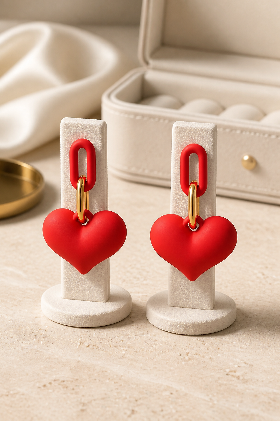 Miniature : Boucles Coralie Rouges