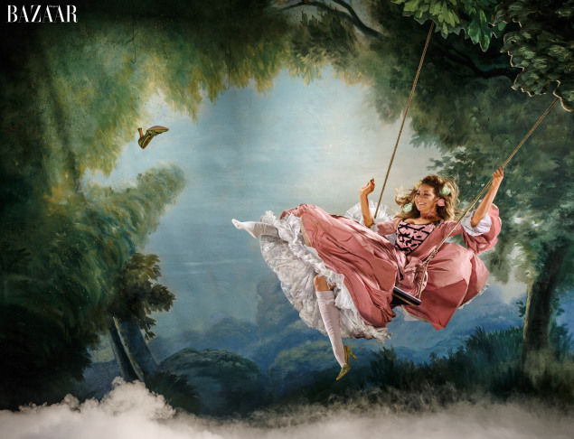 Mariah Carey dans le rôle de Marie Antoinette - (Photo: Harper’s Bazaar)