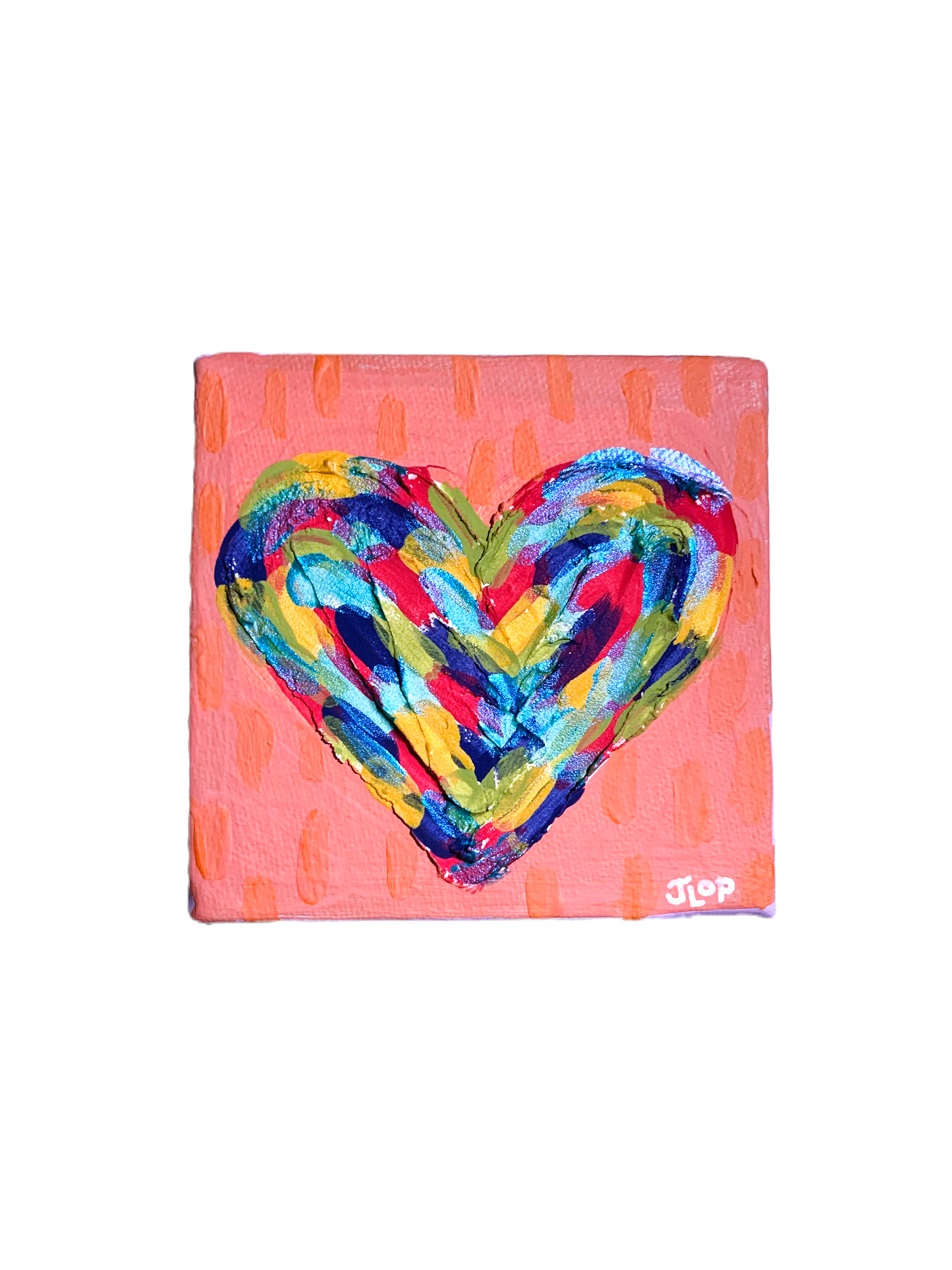 Heart Canvas Painting 4"x4"