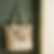 Vintage bird print canvas tote bag with rope handles hanging on sage paneled wall, styled in soft natural light.