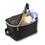 Thumbnail: Black cube zipped open showing baby bottles and toiletries